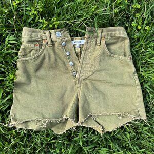 RE/DONE Original 50s Cutoff Shorts In Washed Sage Size 25